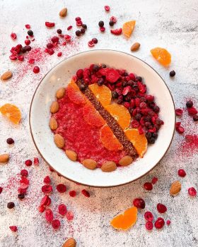 Himbeer Mandarinen Porridge