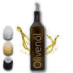 Ölflasche mit Beschriftung