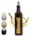 Ölflasche mit Beschriftung