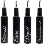 Olivenöl Rapsöl Sonnenblumenöl Essig Flaschen schwarz matt – 500 ml Hingucker