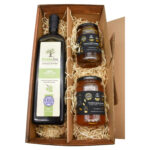 Cretalèa Bio Olivenöl 1 Liter Flasche + 2x 450g Thymianhonig aus Kreta (Geschenkset)