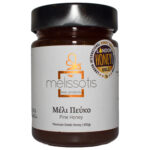 Griechischer Premium Honig Melissotis, naturrein & Unverfälscht – 450g, Traditionelle Imkerei in 3. Generation – Pinienhonig