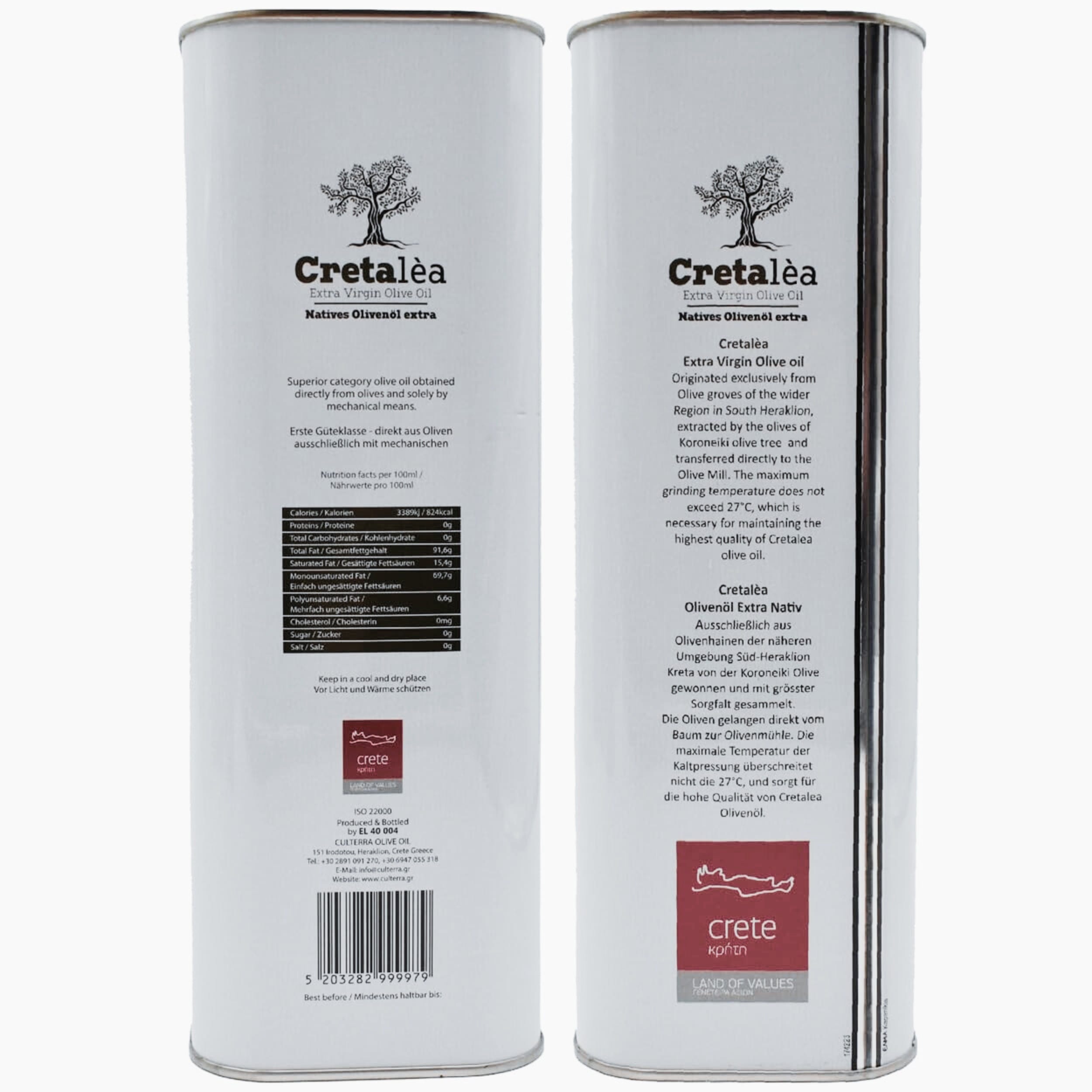 Cretalea Olivenöl - Natives Olivenöl Extra aus Kreta - 3L-Kanister - traditionelle Handernte - Kaltextraktion – Bild 6