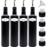 Ölflasche mit Ausgießer zum befüllen inkl. Deckel, Trichter in Größe 4x 500 ml and Variante 3