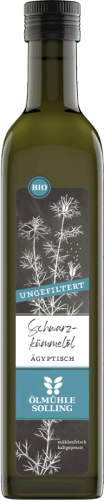 Schwarzkümmelöl 500 ml ägyptisch, nigella sativa – ungefiltert von Ölmühle Solling