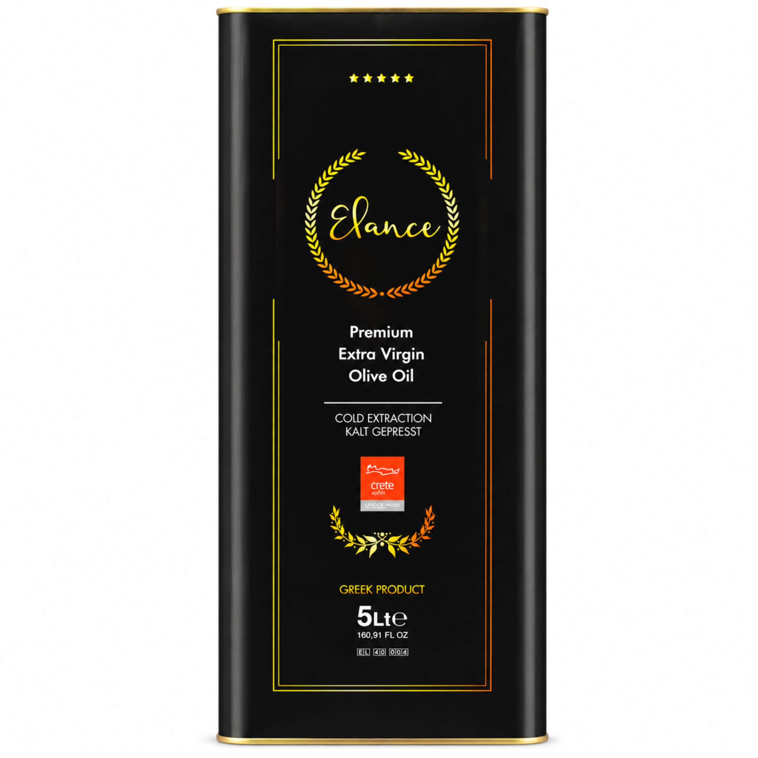 Olivenöl Elance 5 Liter Extra Nativ Premium - geringer Säuregehalt - Direkt aus Kreta, Griechenland - Erste-Güteklasse - 100% Handverlesen - verbeult – Bild 2