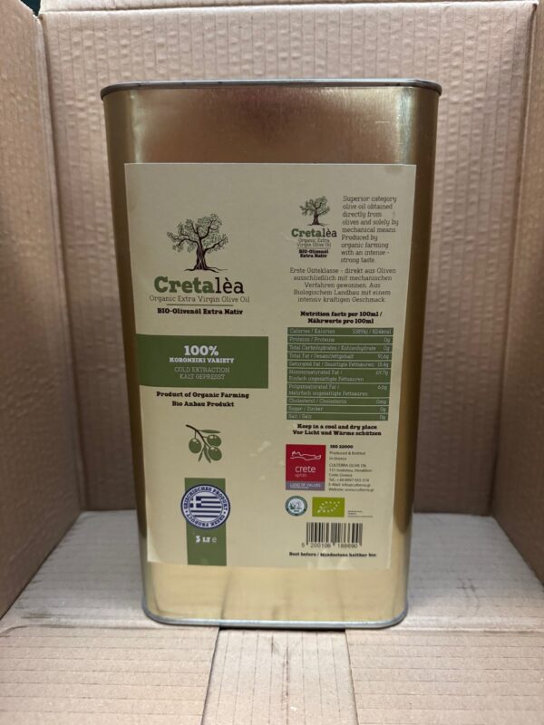 Olivenöl Extra Nativ BIO aus Kreta, Griechenland 3L-Kanister – verbeult