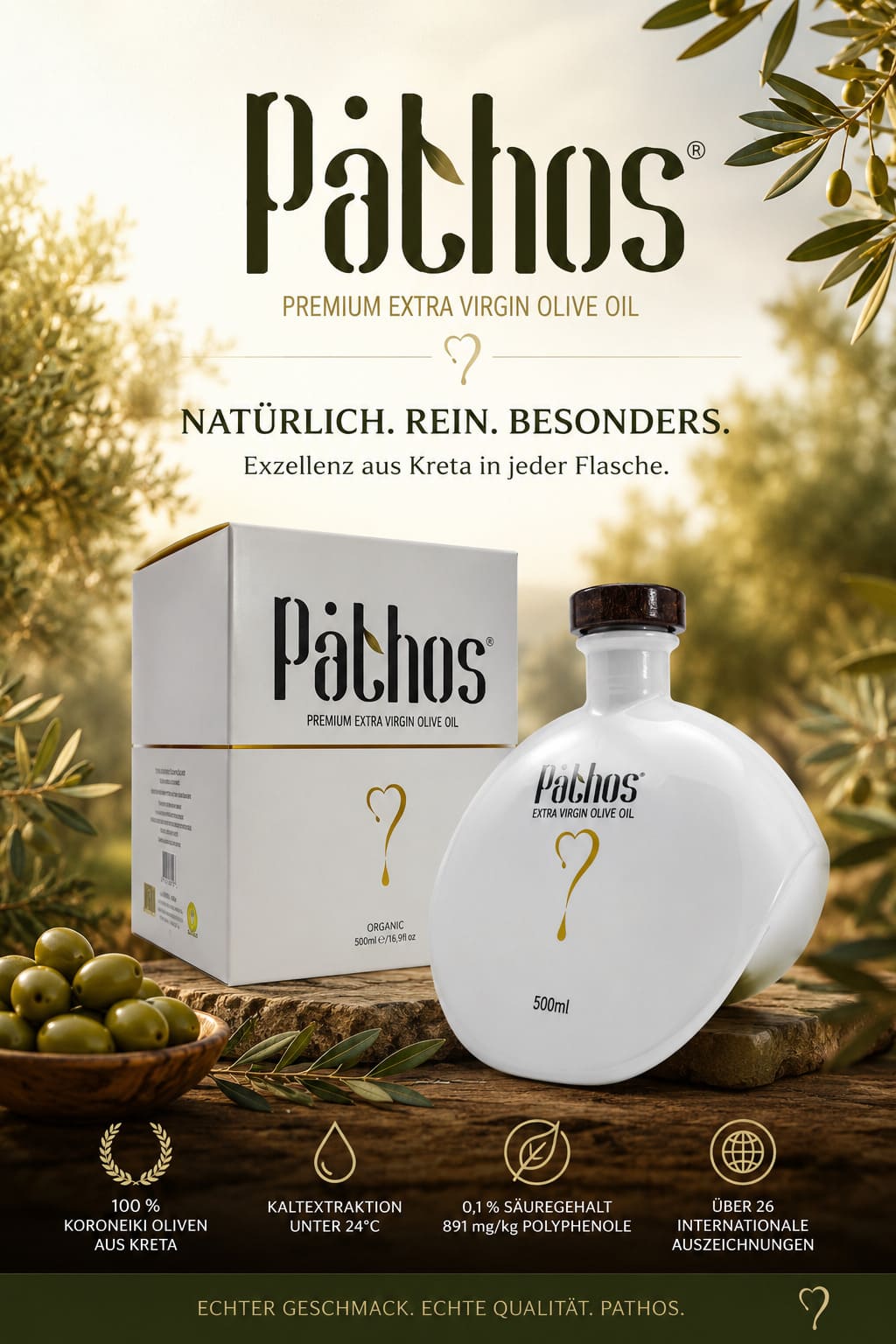 Pathos Premium Bio Olivenöl 500 ml