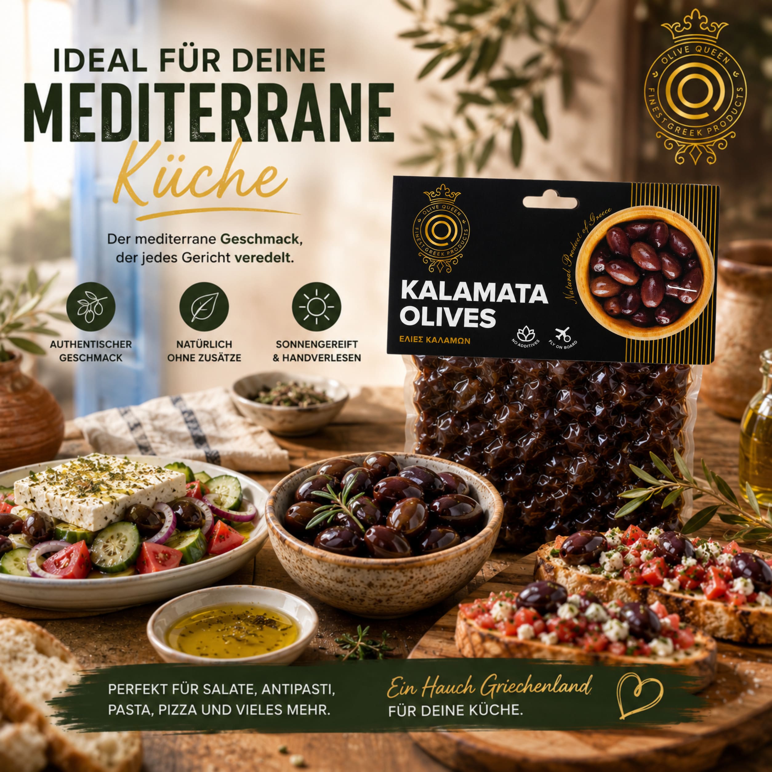 Kalamata Oliven mit Stein aus Griechenland – 250 g – Bild 5