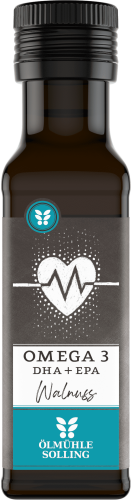 Omega 3 Öl Lein & Walnuss mit DHA + EPA aus Algenöl