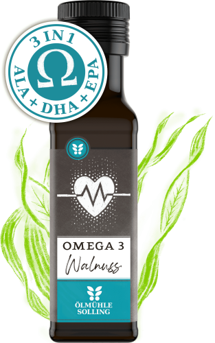 Omega 3 Öl Lein & Walnuss mit DHA + EPA aus Algenöl – Bild 2