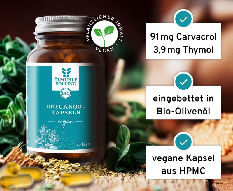 Bio Oreganoöl Kapseln – 70 vegane Kapseln – Bild 3