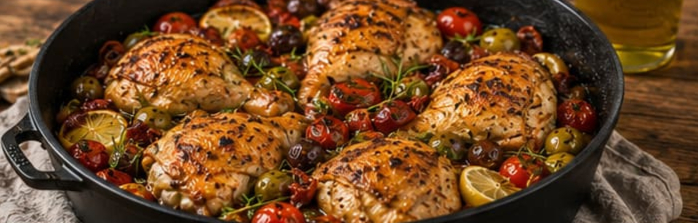 Mediterranes Hähnchen aus dem Dutch Oven