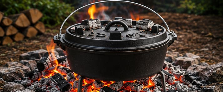 Dutch Oven auf Lagerfeuer