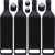 Ölflasche 1l zum Befüllen aus Glas schwarz-matt mit Deckel und Kunststoffausgießer – Etiketten Made in Germany