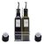 Essig und Öl Spender Set 250 ml (Panos) – mit Edelstahl-Ausgießer – Deckel in Schwarz