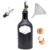 Steinzeugflasche Made in Germany 500 ml inkl. Free-Flow-Ausgießer, Trichter, Holzkorken und wasserfestes Etikett