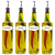 Ölflaschen Glasflaschen zum befüllen 4x mit Edelstahl-Ausgießer 14 Etiketten