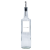 Ölflasche Essigflasche Schnapsflasche 1 Liter mit Etikett, Edelstahl-Ausgießer und schwarzem Deckel rund