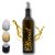 Olivenölflasche 1 Liter mit Edelstahl-Ausgießer und drei Deckel (Goldene Version)